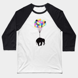 Elephant on balloons Baseball T-Shirt